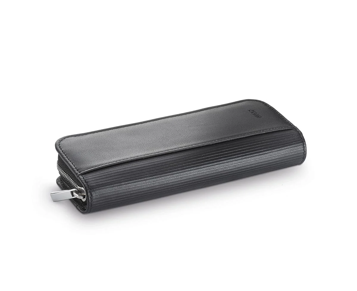 LAMY pen case for 2 pens folding case black leather with zipper A403 - Image 3
