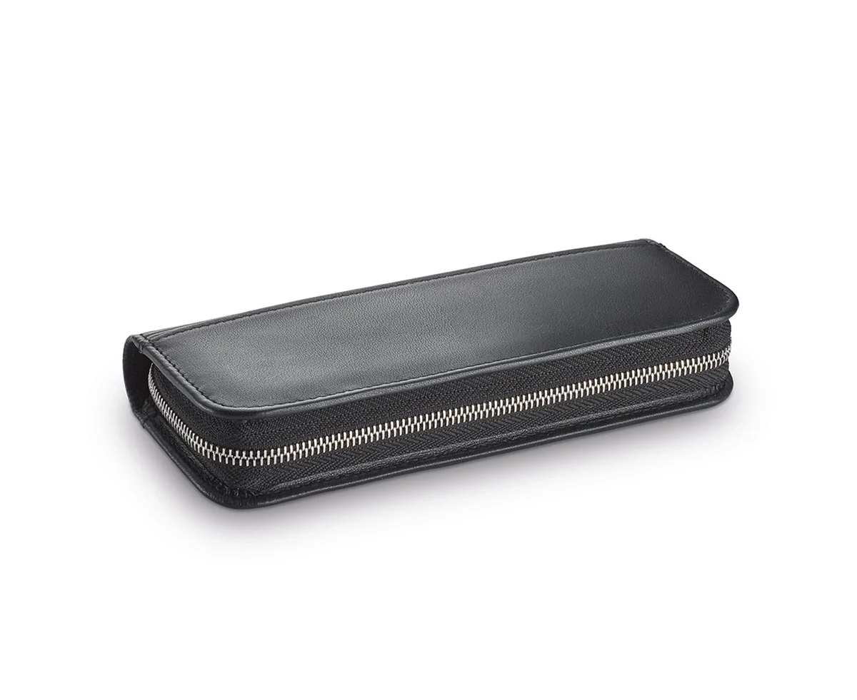LAMY pen case for 2 pens folding case black leather with zipper A403 - Image 4
